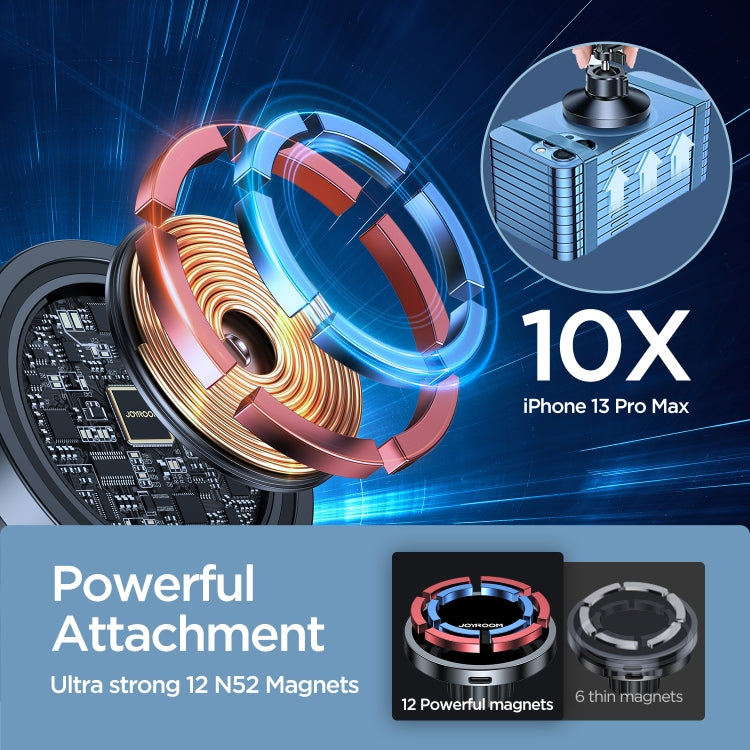 JOYROOM JR-ZS240 Car Dashboard 15W Magnetic Wireless Charger Phone Holder(Black)