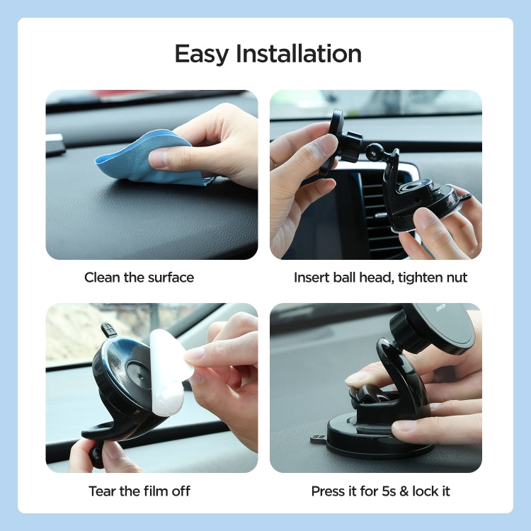 JOYROOM JR-ZS240 Car Dashboard 15W Magnetic Wireless Charger Phone Holder(Black)