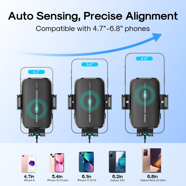 JOYROOM JR-ZS245 Car Air Outlet 15W Wireless Charger Phone Holder(Black)