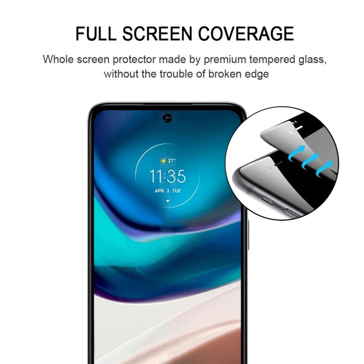 25 PCS Full Glue Cover Screen Protector Tempered Glass Film For Motorola Moto G42