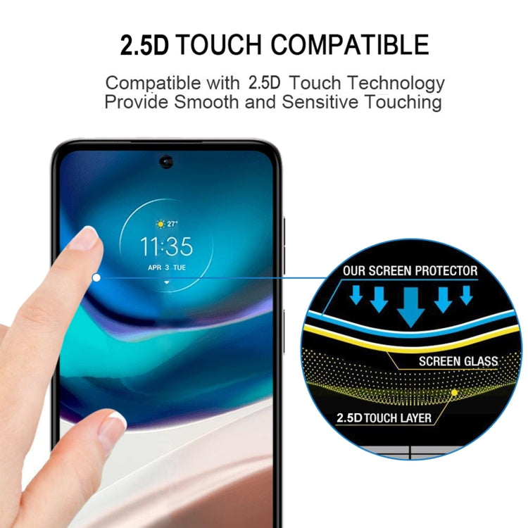 25 PCS Full Glue Cover Screen Protector Tempered Glass Film For Motorola Moto G42