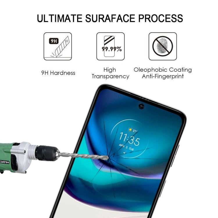 25 PCS Full Glue Cover Screen Protector Tempered Glass Film For Motorola Moto G42