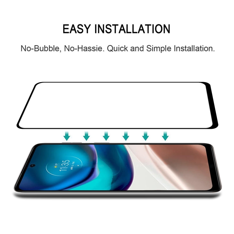 25 PCS Full Glue Cover Screen Protector Tempered Glass Film For Motorola Moto G42