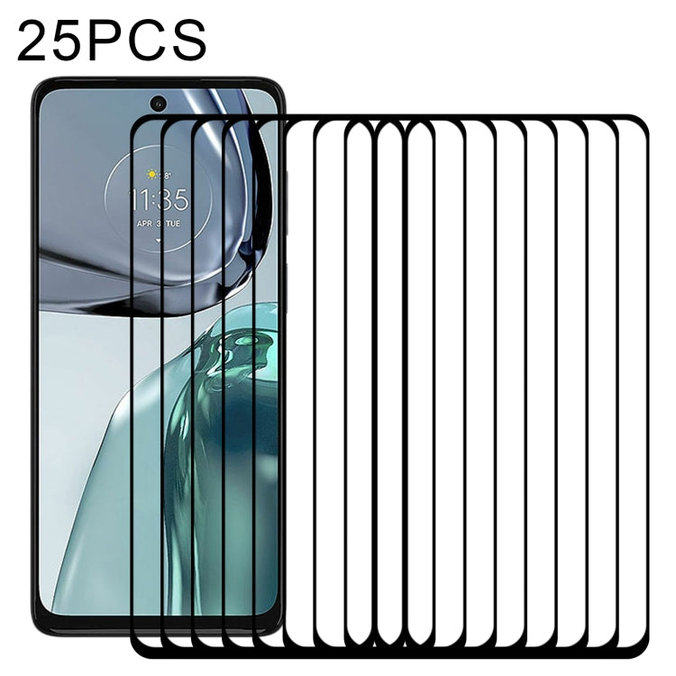 25 PCS Full Glue Cover Screen Protector Tempered Glass Film For Motorola Moto G62 5G / Moto G32 / Moto G62 India
