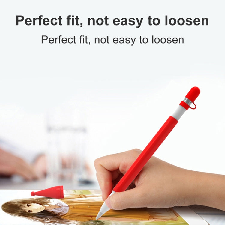 4 in 1 Stylus Silicone Protective Cover Short Set For Apple Pencil 1