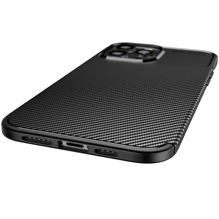 For iPhone 14 Plus Carbon Fiber Texture TPU Phone Case
