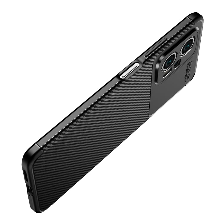 For Xiaomi Redmi Note 11T Pro Carbon Fiber Texture TPU Phone Case
