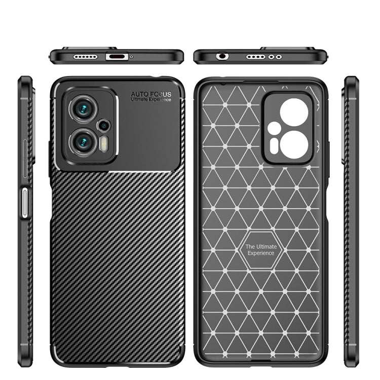 For Xiaomi Redmi Note 11T Pro Carbon Fiber Texture TPU Phone Case