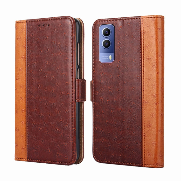 For vivo Y53s 5G / iQOO Z5x / T1x Ostrich Texture Horizontal Flip Leather Case