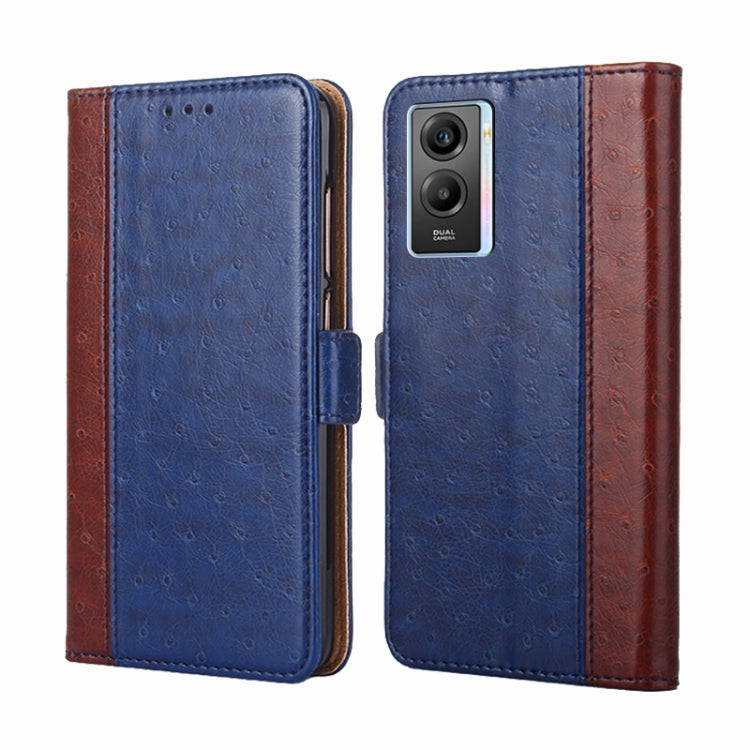 For vivo Y55s 5G Ostrich Texture Horizontal Flip Leather Case