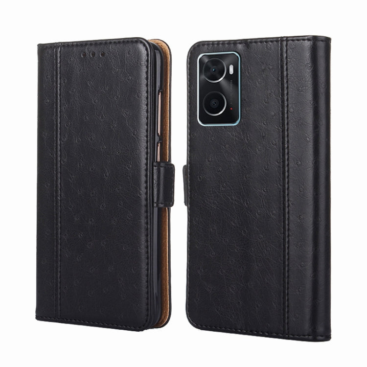 For OPPO A36 4G / A76 4G Global Ostrich Texture Flip Leather Case