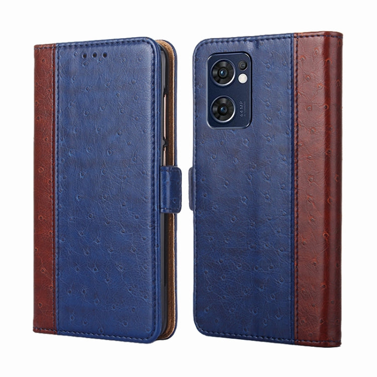 For OPPO Reno7 5G Global / Find X5 Lite Ostrich Texture Flip Leather Case