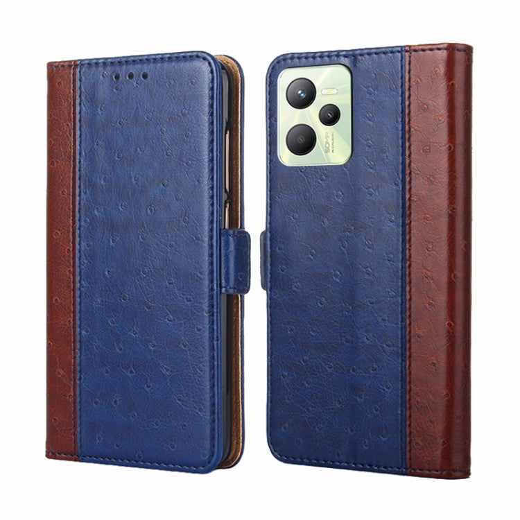 For OPPO Realme C35 Ostrich Texture Flip Leather Case