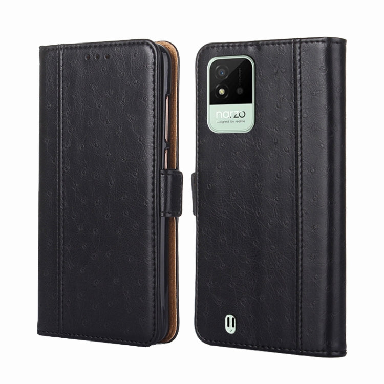 For OPPO Realme Narzo 50i Ostrich Texture Flip Leather Case