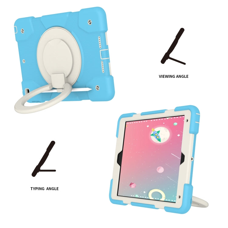 For iPad 10.2 2019/10.2 2020/10.2 2021 Silicone + PC Full Body Protection Tablet Case With Holder & Strap