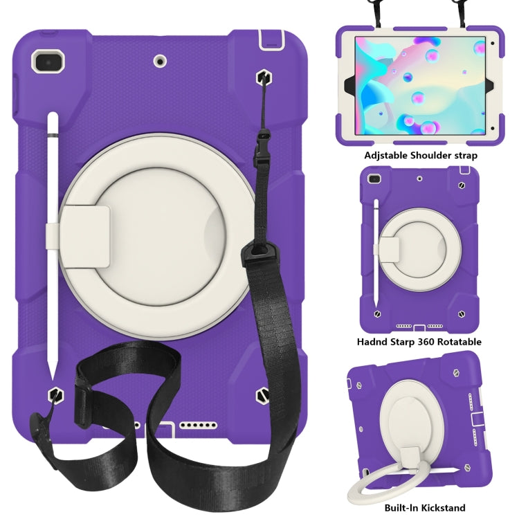 For iPad 10.2 2019/10.2 2020/10.2 2021 Silicone + PC Full Body Protection Tablet Case With Holder & Strap