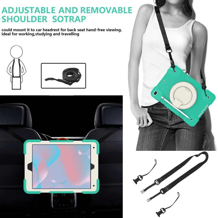 For iPad 10.2 2019/10.2 2020/10.2 2021 Silicone + PC Full Body Protection Tablet Case With Holder & Strap