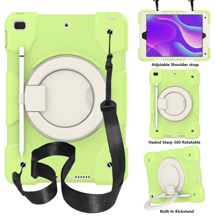 For iPad 10.2 2019/10.2 2020/10.2 2021 Silicone + PC Full Body Protection Tablet Case With Holder & Strap