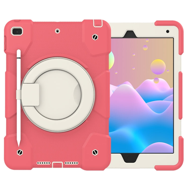 For iPad 10.2 2019/10.2 2020/10.2 2021 Silicone + PC Full Body Protection Tablet Case With Holder & Strap