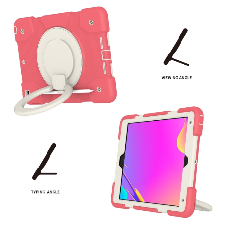 For iPad 10.2 2019/10.2 2020/10.2 2021 Silicone + PC Full Body Protection Tablet Case With Holder & Strap