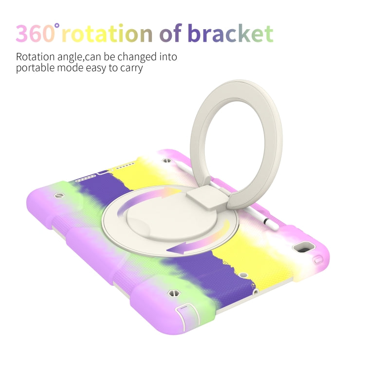 For iPad 10.2 2019/10.2 2020/10.2 2021 Silicone + PC Full Body Protection Tablet Case With Holder & Strap