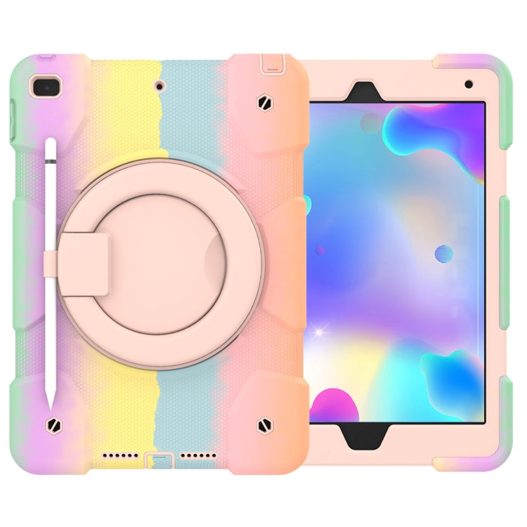 For iPad 10.2 2019/10.2 2020/10.2 2021 Silicone + PC Full Body Protection Tablet Case With Holder & Strap