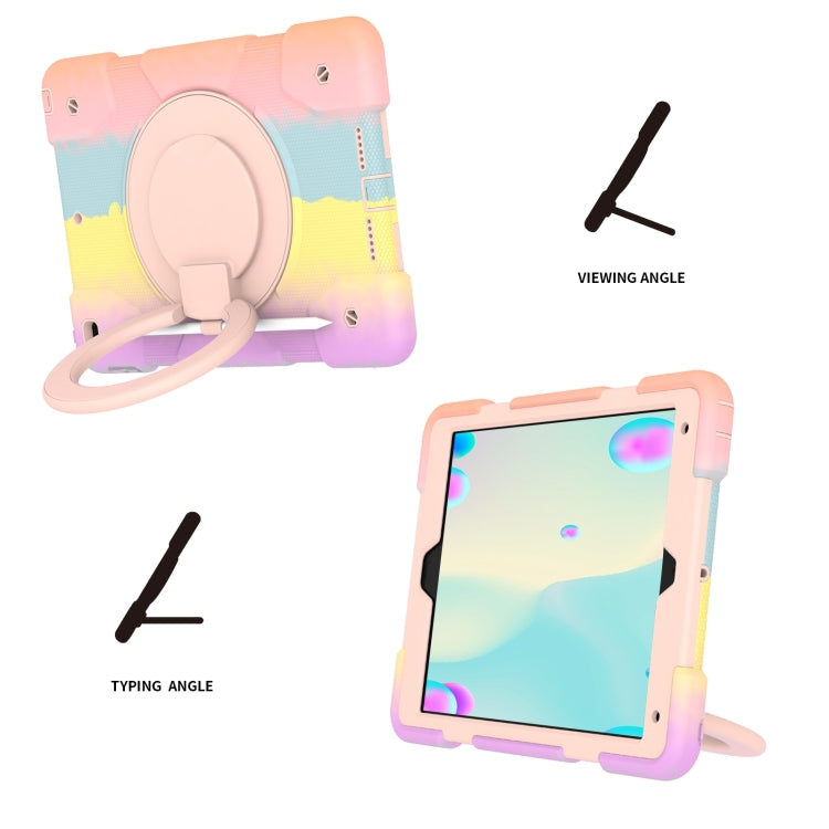 For iPad 10.2 2019/10.2 2020/10.2 2021 Silicone + PC Full Body Protection Tablet Case With Holder & Strap