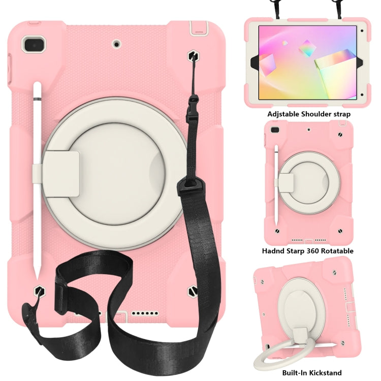 For iPad 10.2 2019/10.2 2020/10.2 2021 Silicone + PC Full Body Protection Tablet Case With Holder & Strap
