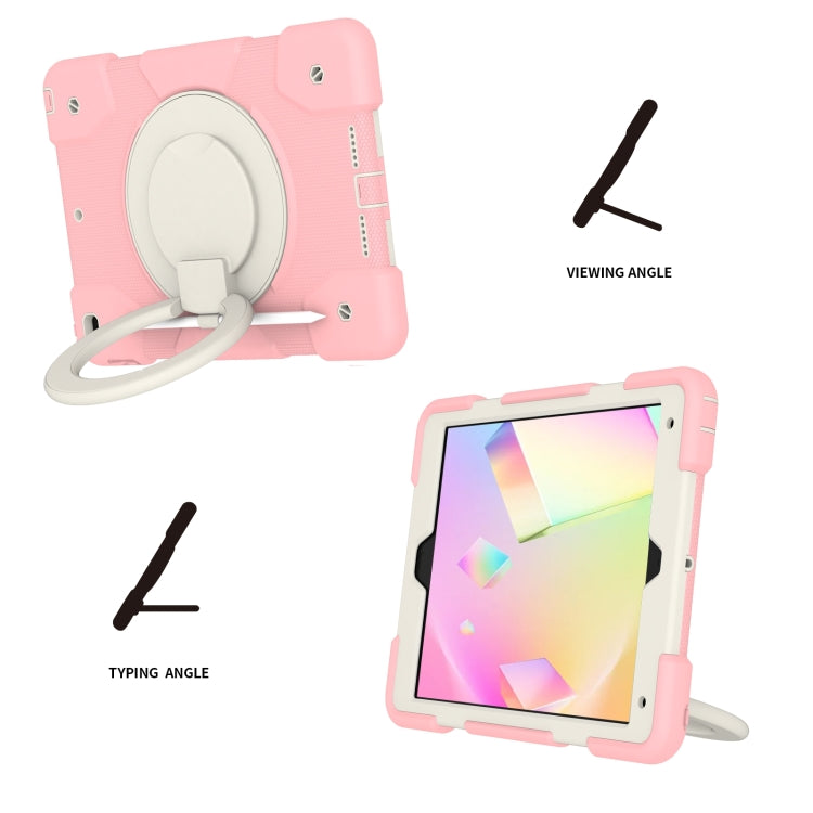 For iPad 10.2 2019/10.2 2020/10.2 2021 Silicone + PC Full Body Protection Tablet Case With Holder & Strap