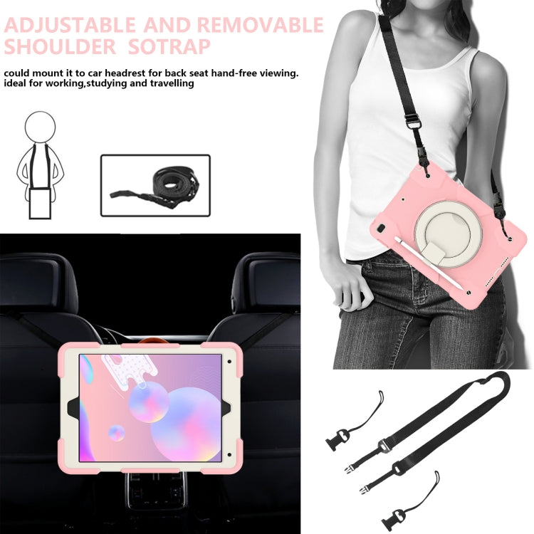 For iPad 10.2 2019/10.2 2020/10.2 2021 Silicone + PC Full Body Protection Tablet Case With Holder & Strap