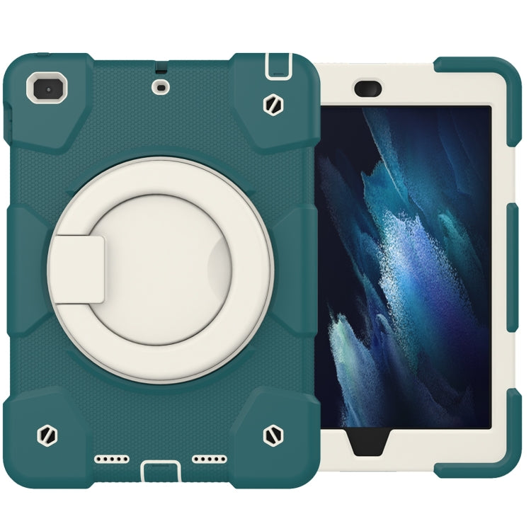 For iPad 9.7 2018 Silicone + PC Full Body Protection Tablet Case With Holder & Strap