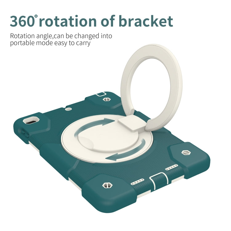 For iPad 9.7 2018 Silicone + PC Full Body Protection Tablet Case With Holder & Strap