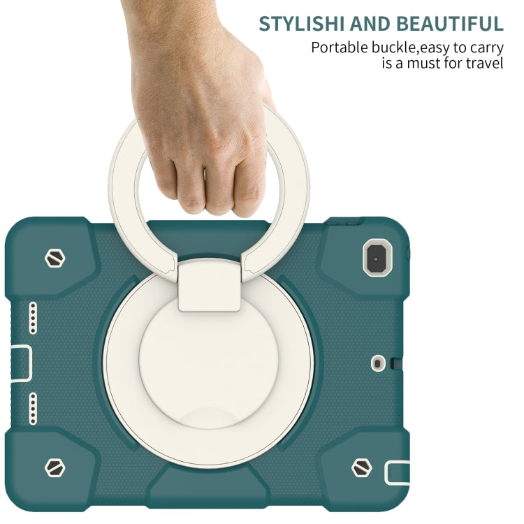 For iPad 9.7 2018 Silicone + PC Full Body Protection Tablet Case With Holder & Strap