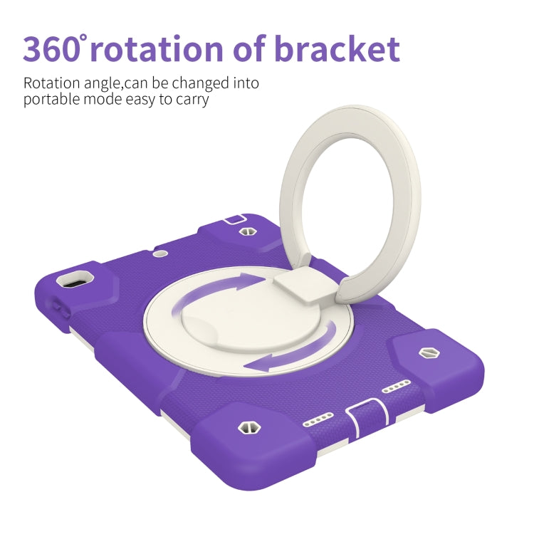 For iPad 9.7 2018 Silicone + PC Full Body Protection Tablet Case With Holder & Strap