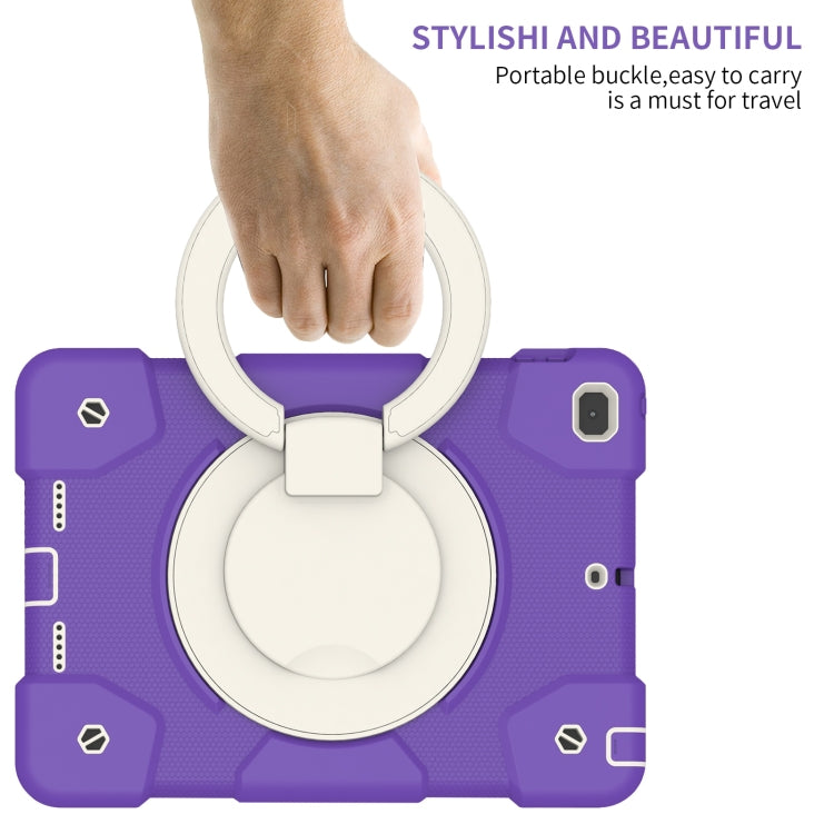 For iPad 9.7 2018 Silicone + PC Full Body Protection Tablet Case With Holder & Strap