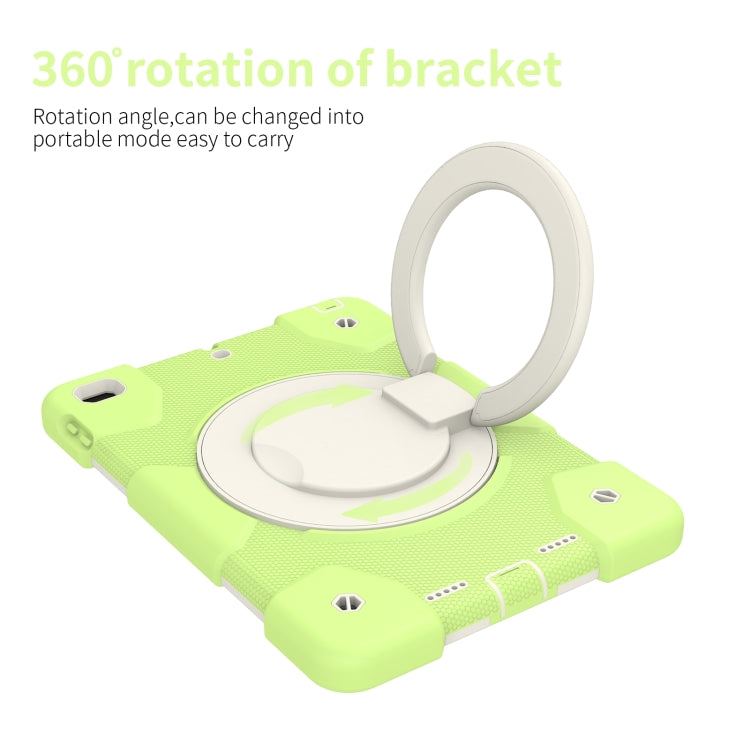 For iPad 9.7 2018 Silicone + PC Full Body Protection Tablet Case With Holder & Strap