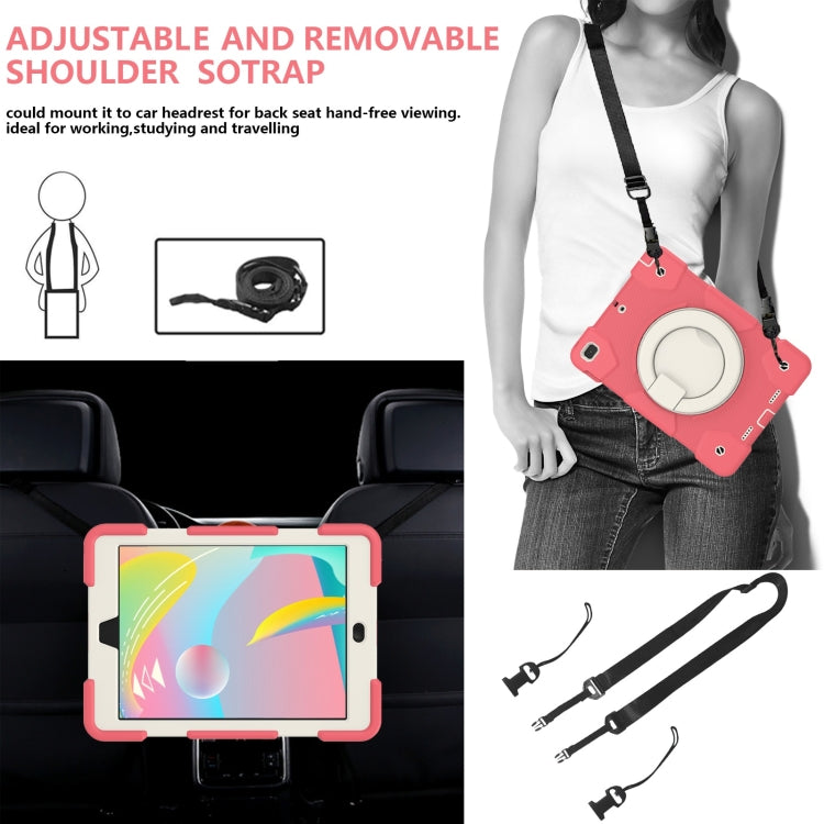 For iPad 9.7 2018 Silicone + PC Full Body Protection Tablet Case With Holder & Strap