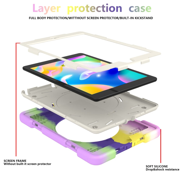 For iPad 9.7 2018 Silicone + PC Full Body Protection Tablet Case With Holder & Strap