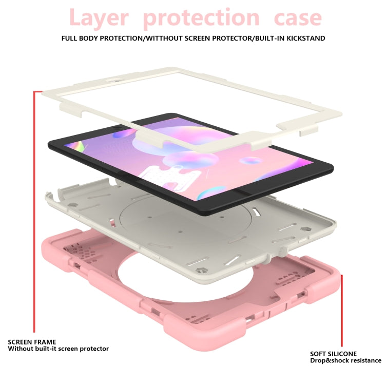 For iPad 9.7 2018 Silicone + PC Full Body Protection Tablet Case With Holder & Strap