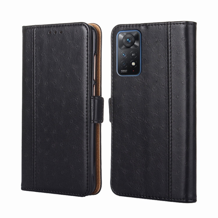 For Xiaomi Redmi Note 11 Pro 4G/5G Global Ostrich Texture Flip Leather Phone Case