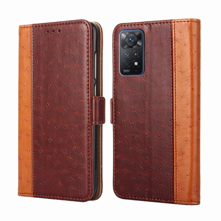 For Xiaomi Redmi Note 11 Pro 4G/5G Global Ostrich Texture Flip Leather Phone Case