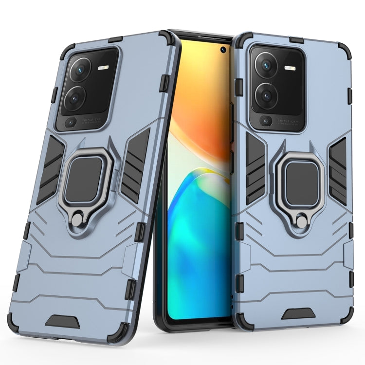 For vivo S15 PC + TPU Shockproof Protective Phone Case with Magnetic Ring Holder