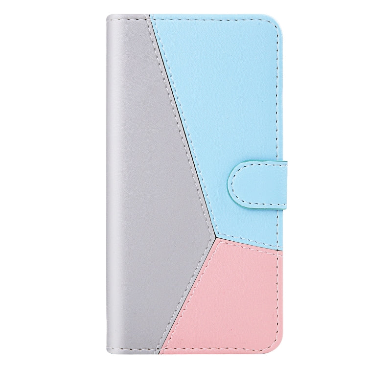 For iPhone 14 Pro Max Tricolor Stitching Flip Leather Phone Case