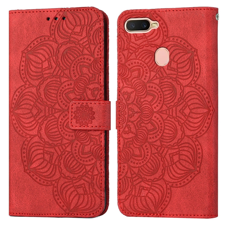 For OPPO A7 / A5s Mandala Embossed Flip Leather Phone Case
