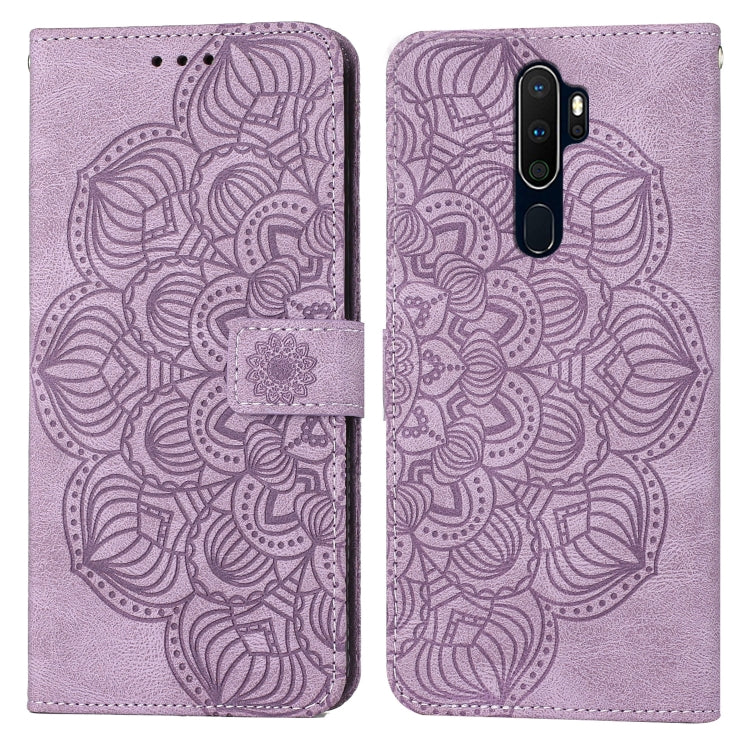 For OPPO A9 2020 Mandala Embossed Flip Leather Phone Case