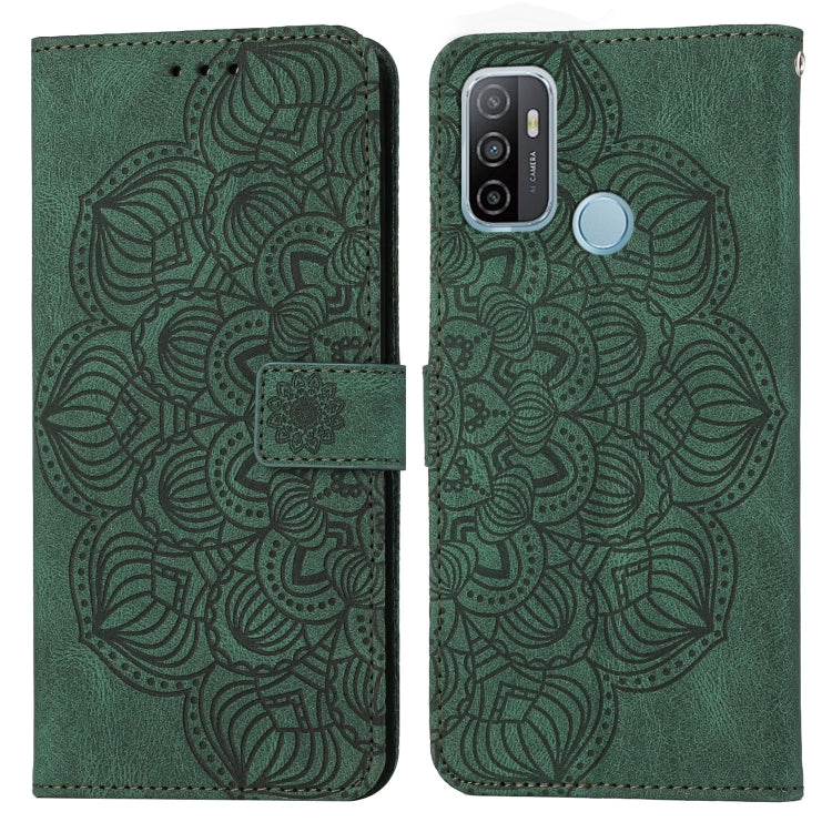 For OPPO A53s Mandala Embossed Flip Leather Phone Case