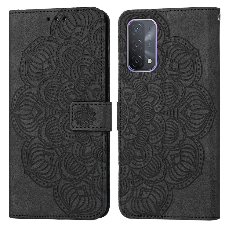 For OPPO A93 5G Mandala Embossed Flip Leather Phone Case