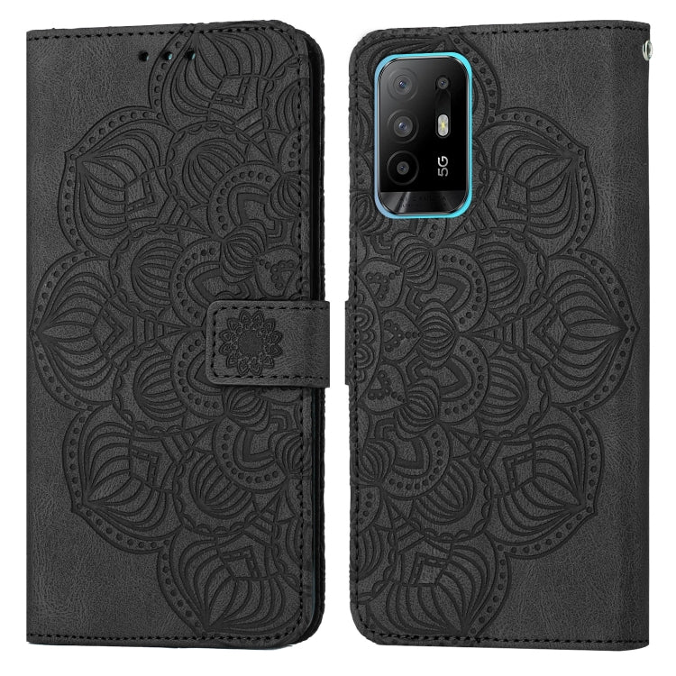 For OPPO A94 5G Mandala Embossed Flip Leather Phone Case