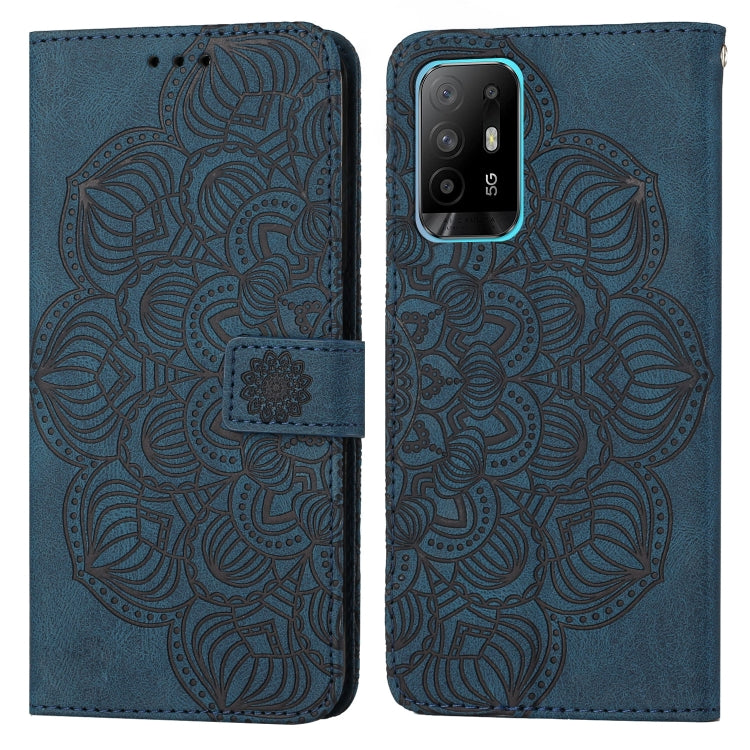 For OPPO A94 5G Mandala Embossed Flip Leather Phone Case