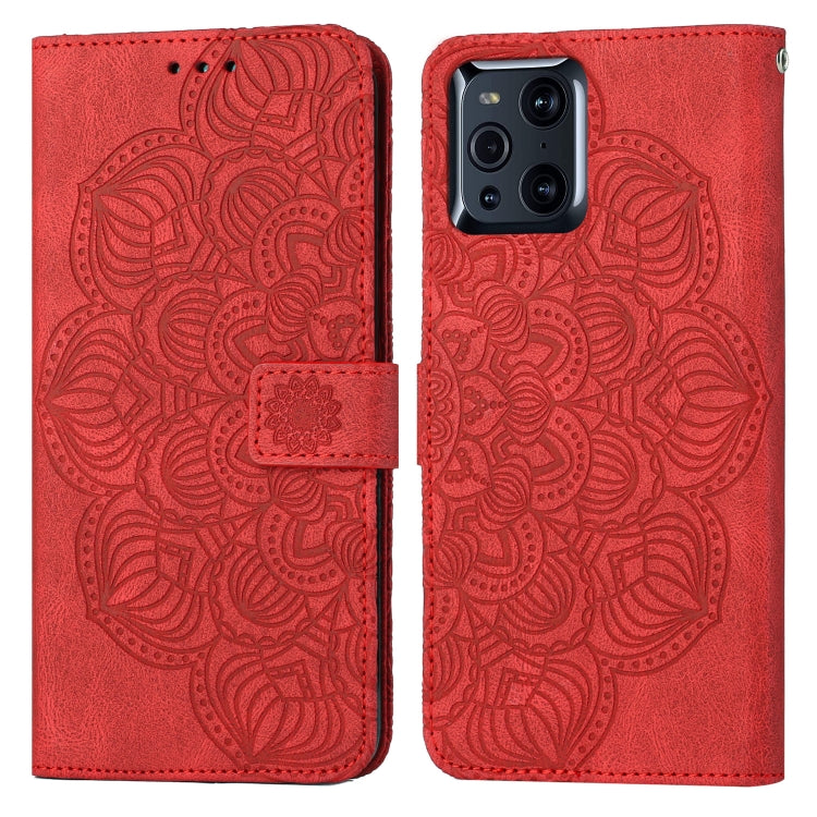 For OPPO Find X3 / Find X3 Pro Mandala Embossed Flip Leather Phone Case